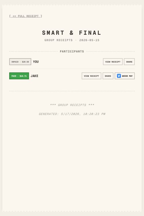 Mobile payment summary with Quick Pay controls in TabChop